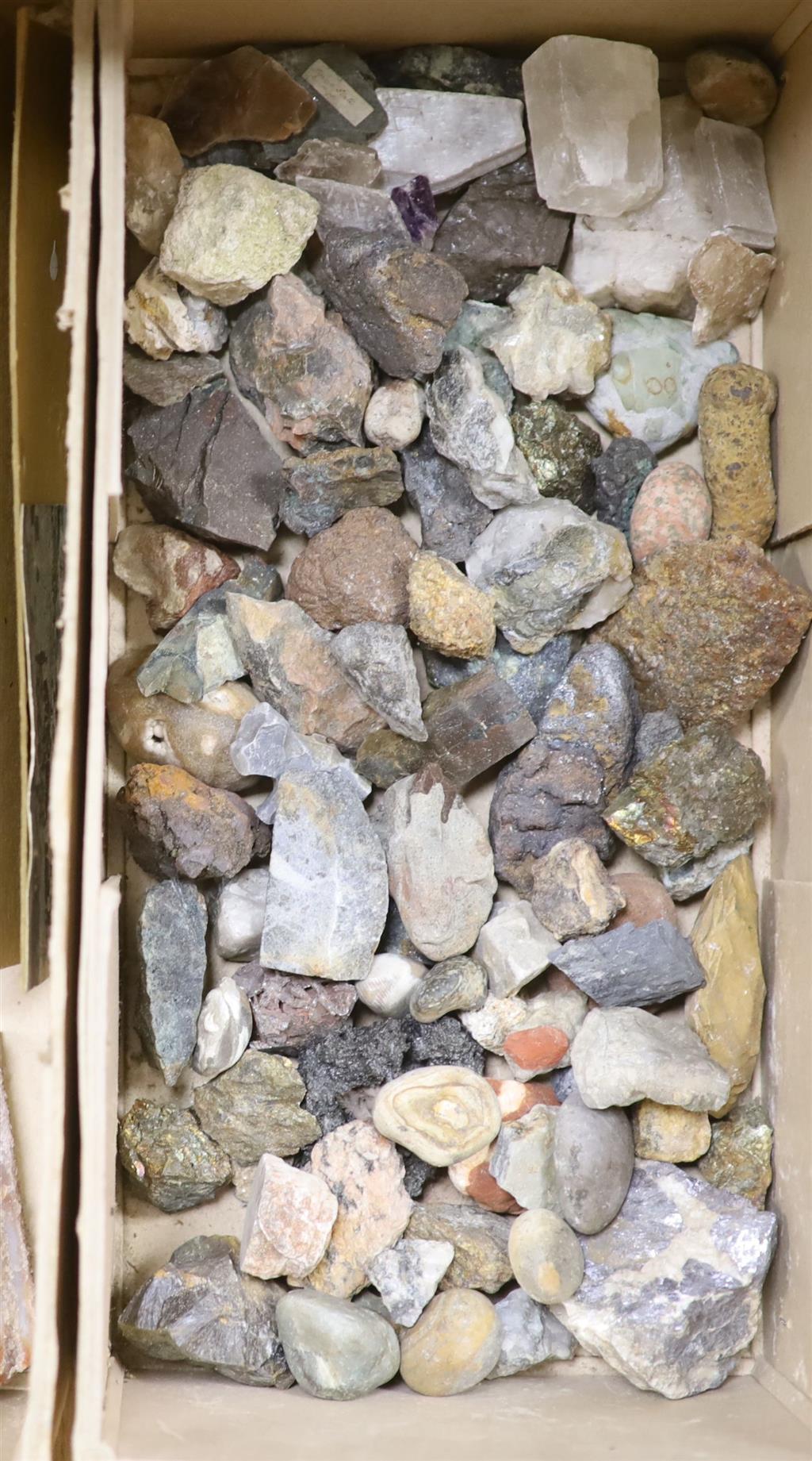 Two boxes of geological specimens, collected before 1970,